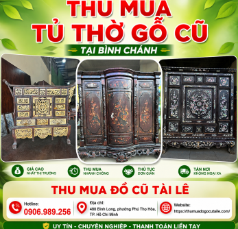 Thu mua tủ thờ gỗ cũ tại Bình Chánh