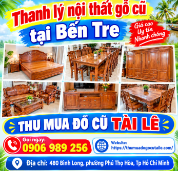 Thanh lý nội thất gỗ cũ tại Bến Tre