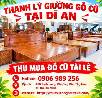 Thanh lý giường gỗ cũ tại Dĩ An