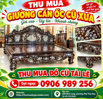 Thu mua giường cẩn ốc cũ xưa