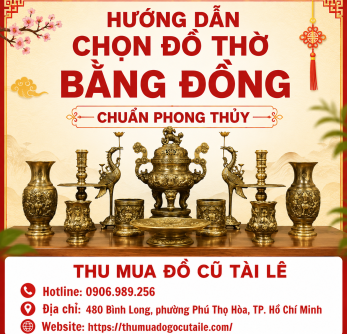 Hướng dẫn chọn đồ thờ bằng đồng chuẩn phong thủy