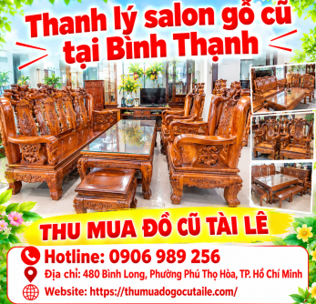 Thanh lý salon gỗ cũ tại Bình Thạnh