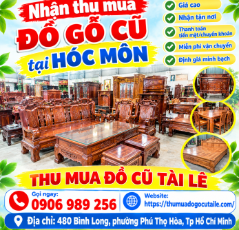 Nhận thu mua đồ gỗ cũ tại Hóc Môn