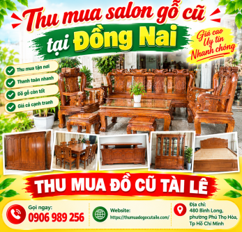 Thu mua salon gỗ cũ tại Đồng Nai