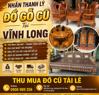 Nhận thanh lý đồ gỗ cũ tại Vĩnh Long