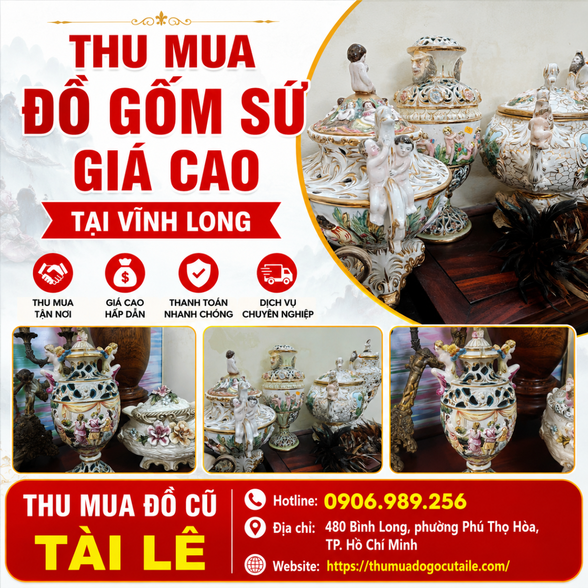 Thu Mua Đồ Gốm Sứ Giá Cao Tại Vĩnh Long