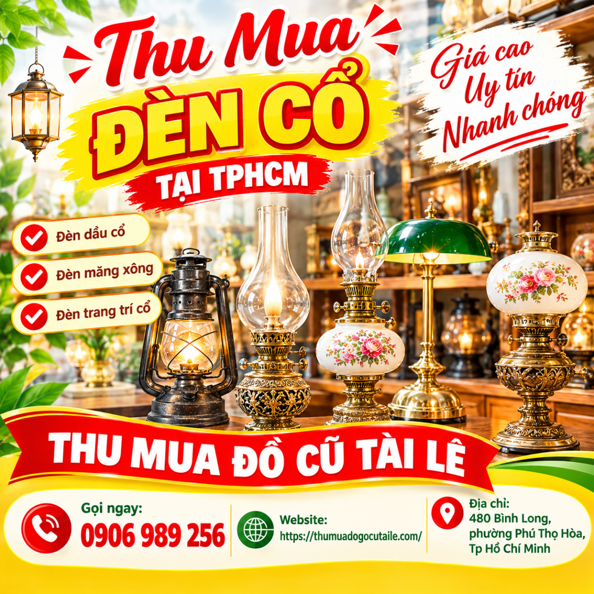 Thu Mua Đèn Cổ Tại TPHCM