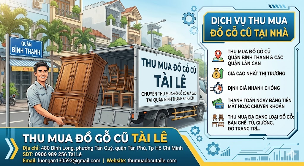 Thu mua đồ gỗ cũ quận Bình Thạnh