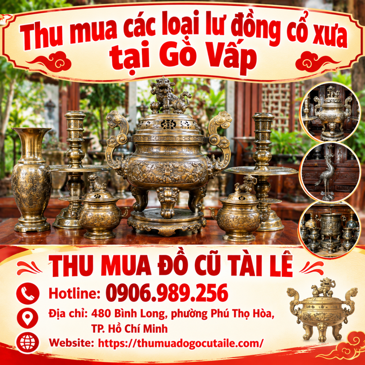 Thu mua các loại lư đồng cổ xưa tại Gò Vấp