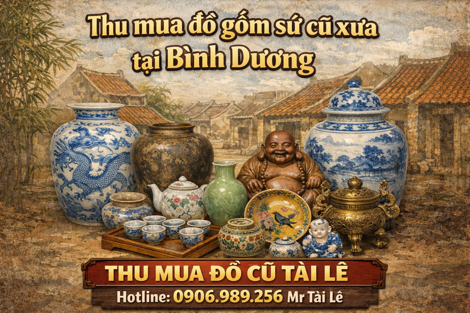 Thu mua đồ gốm sứ cũ xưa tại Bình Dương