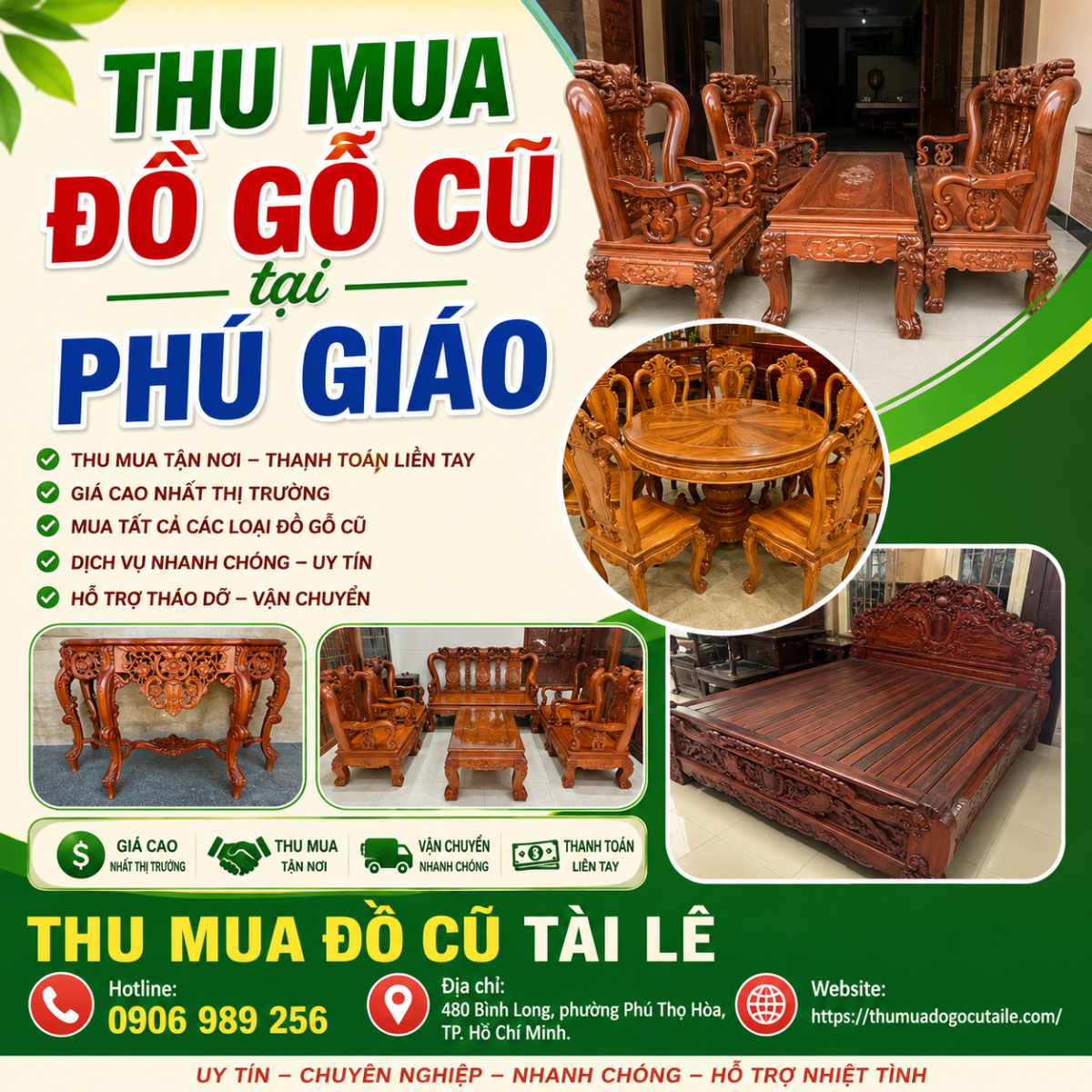 Thu mua đồ gỗ cũ tại Phú Giáo