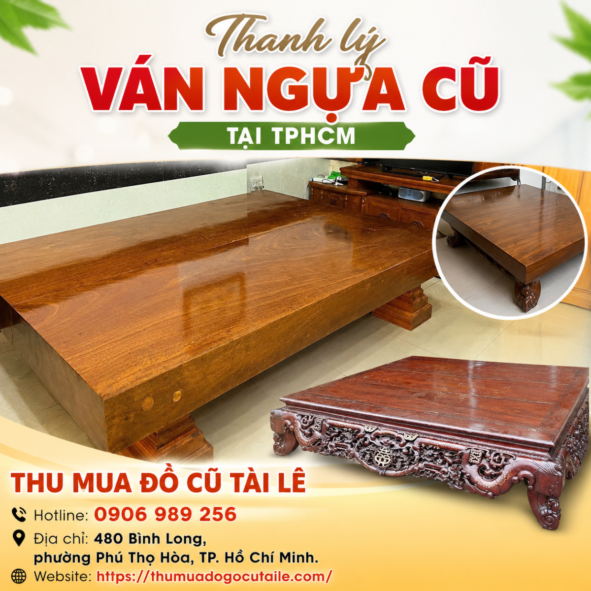 Thanh lý ván ngựa cũ tại TPHCM