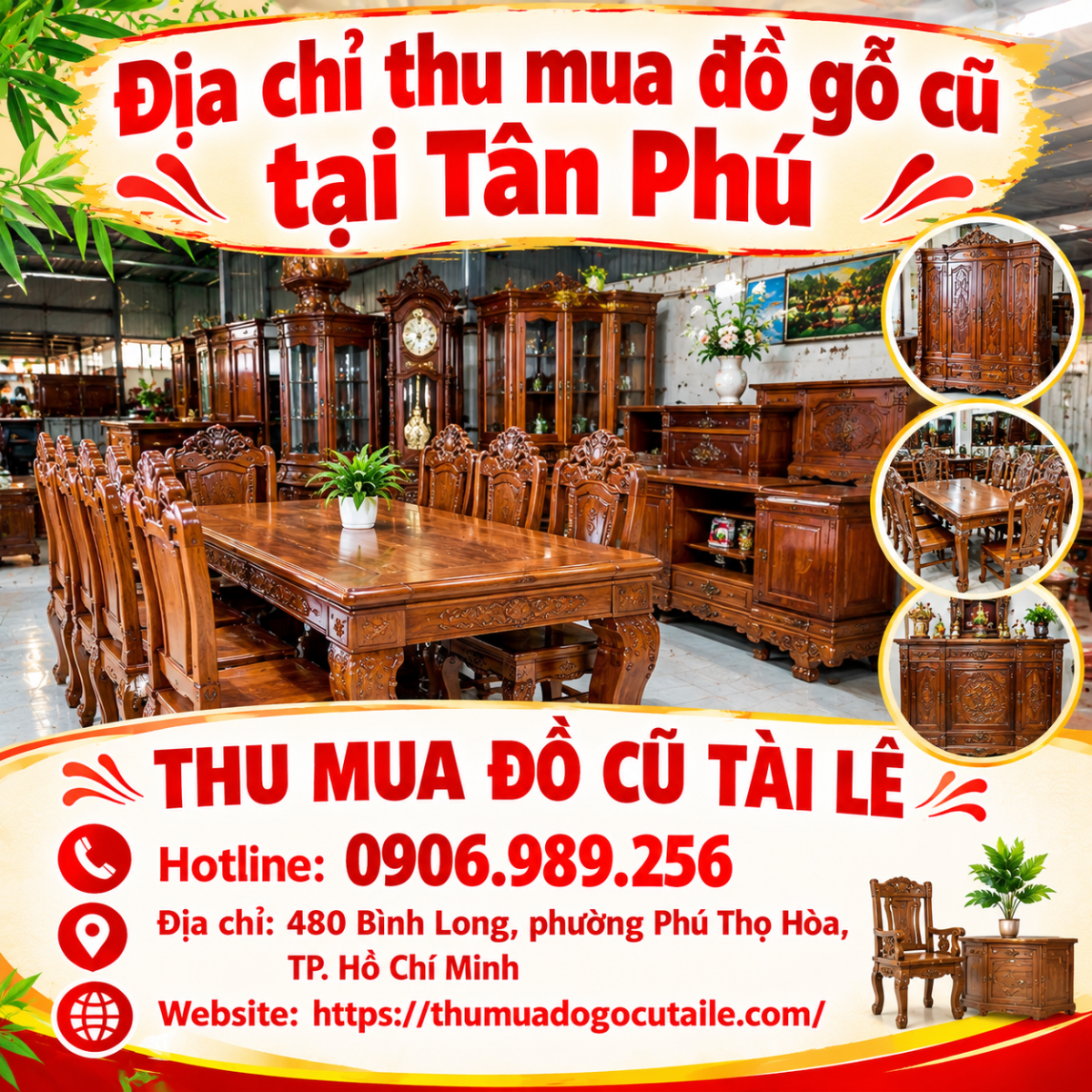 Địa chỉ thu mua đồ gỗ cũ tại Tân Phú