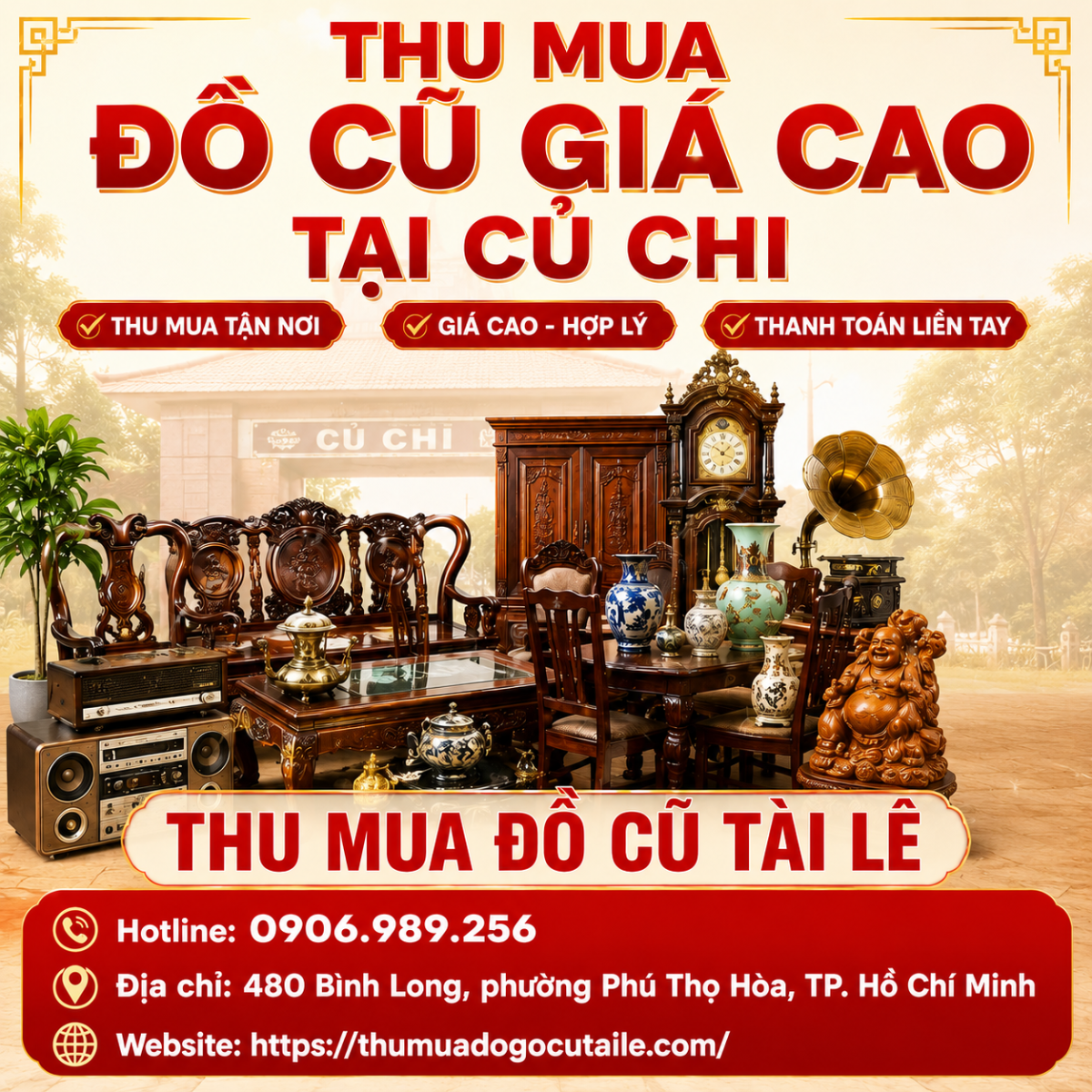 Thu mua đồ cũ giá cao tại Củ Chi