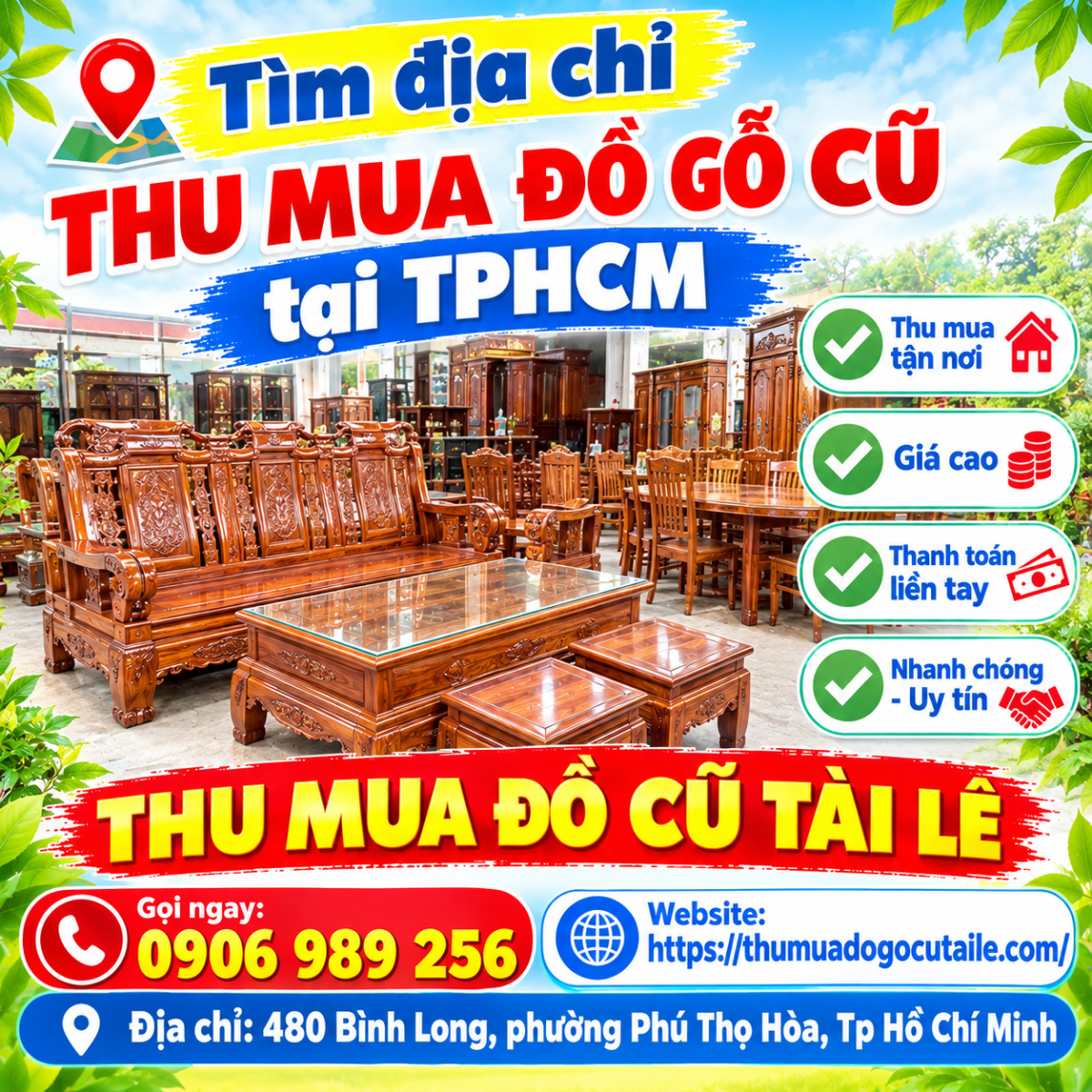Tìm địa chỉ thu mua đồ gỗ cũ tại TPHCM
