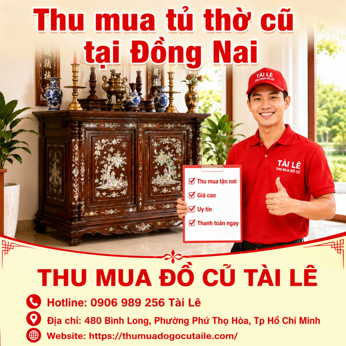 Thu mua tủ thờ cũ tại Đồng Nai 