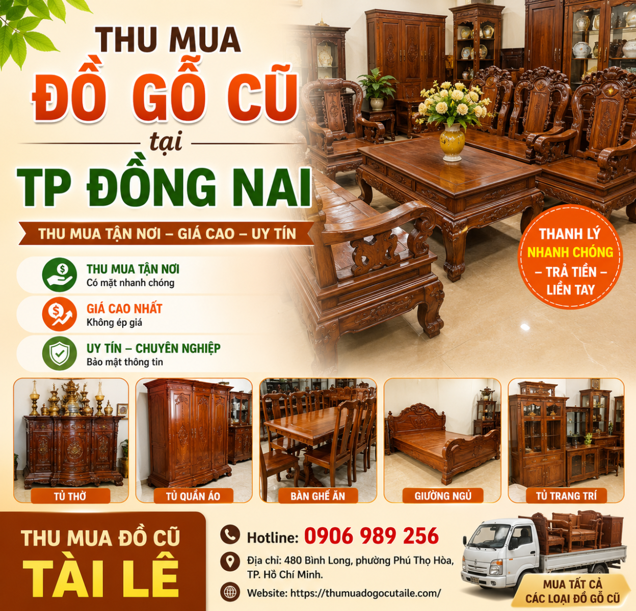 Thu mua đồ gỗ cũ tại TP Đồng Nai