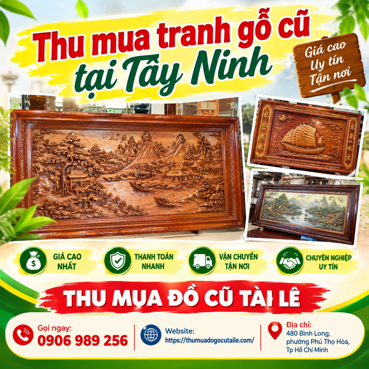 Thu mua tranh gỗ cũ tại Tây Ninh
