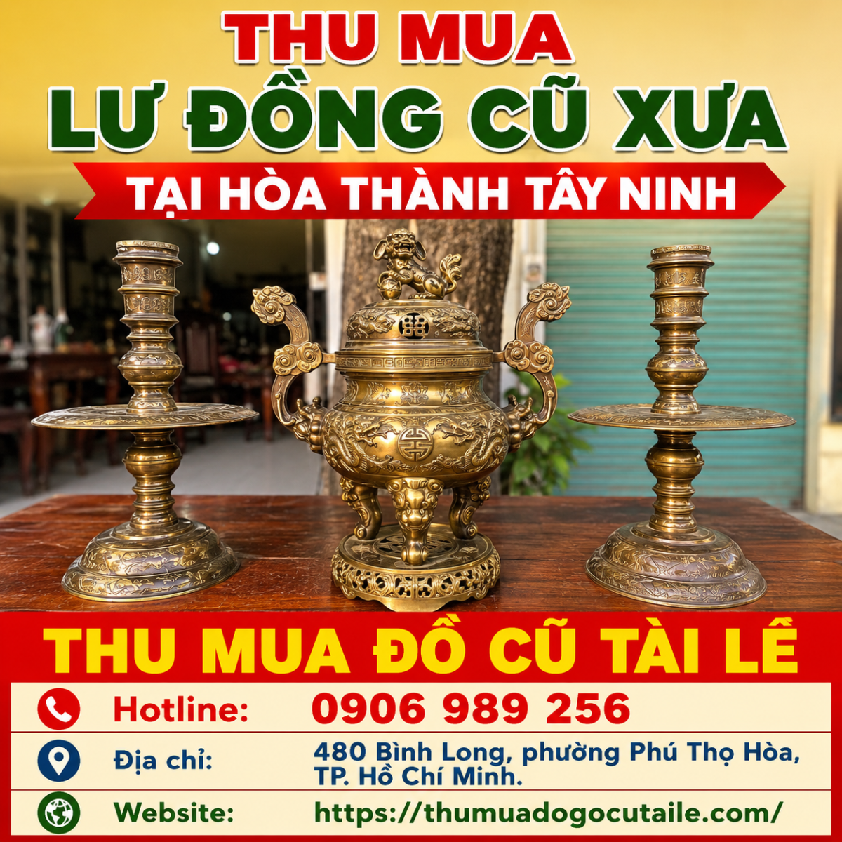 Thu mua lư đồng cũ xưa tại Hòa Thành Tây Ninh