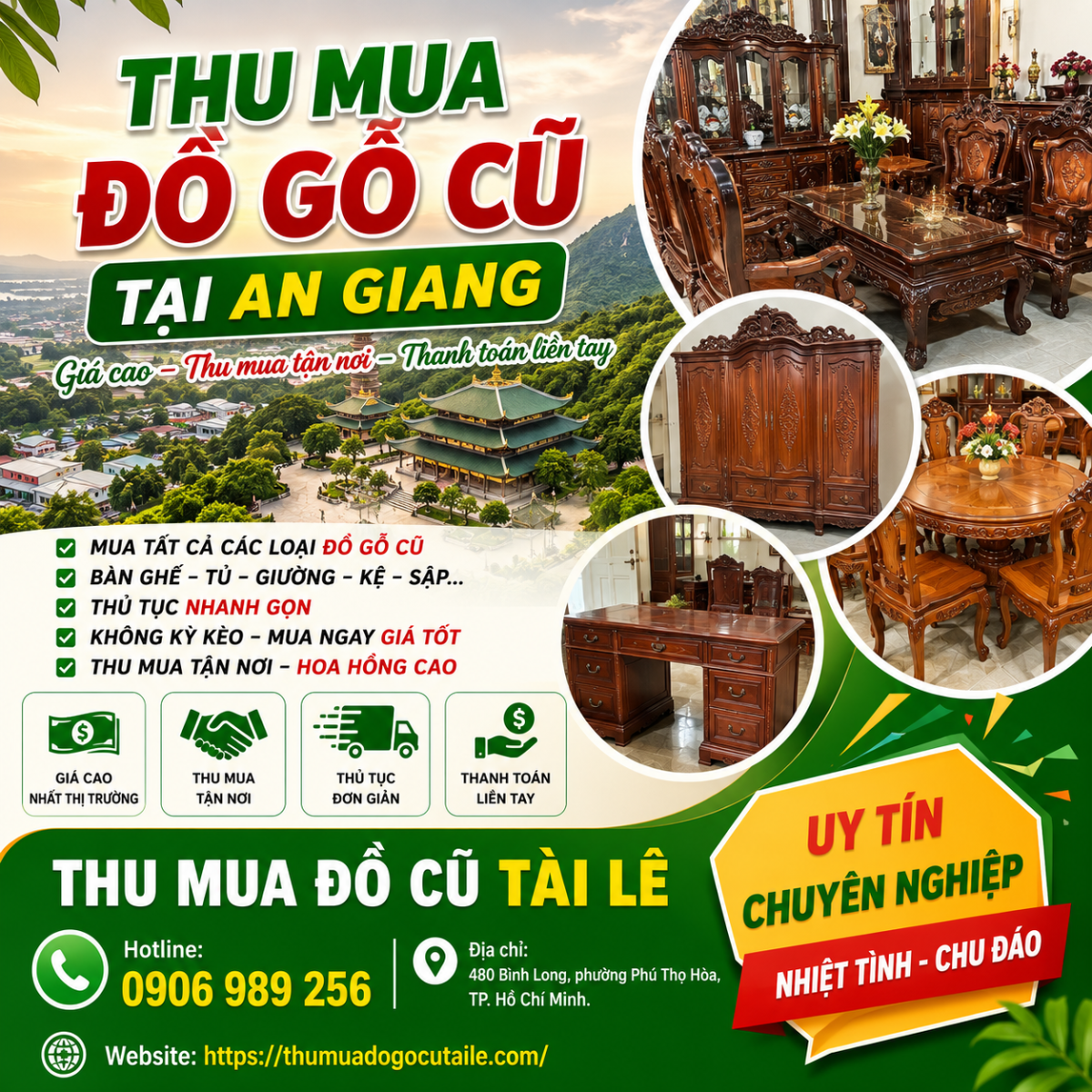 Thu mua đồ gỗ cũ tại An Giang