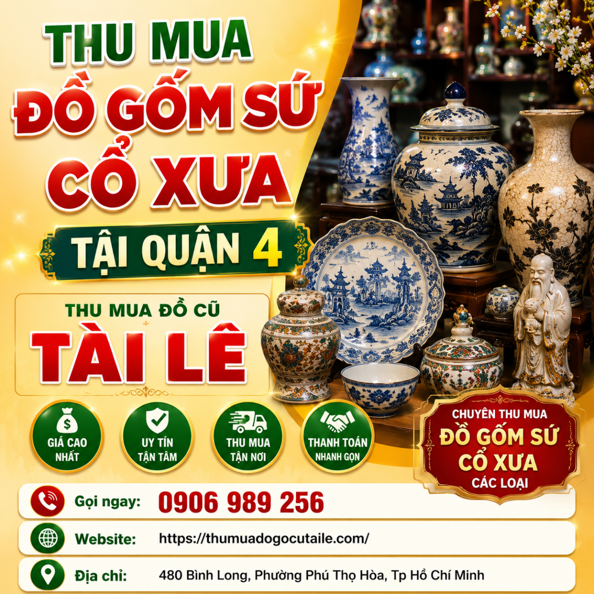 Thu mua đồ gốm sứ cổ xưa tại quận 4