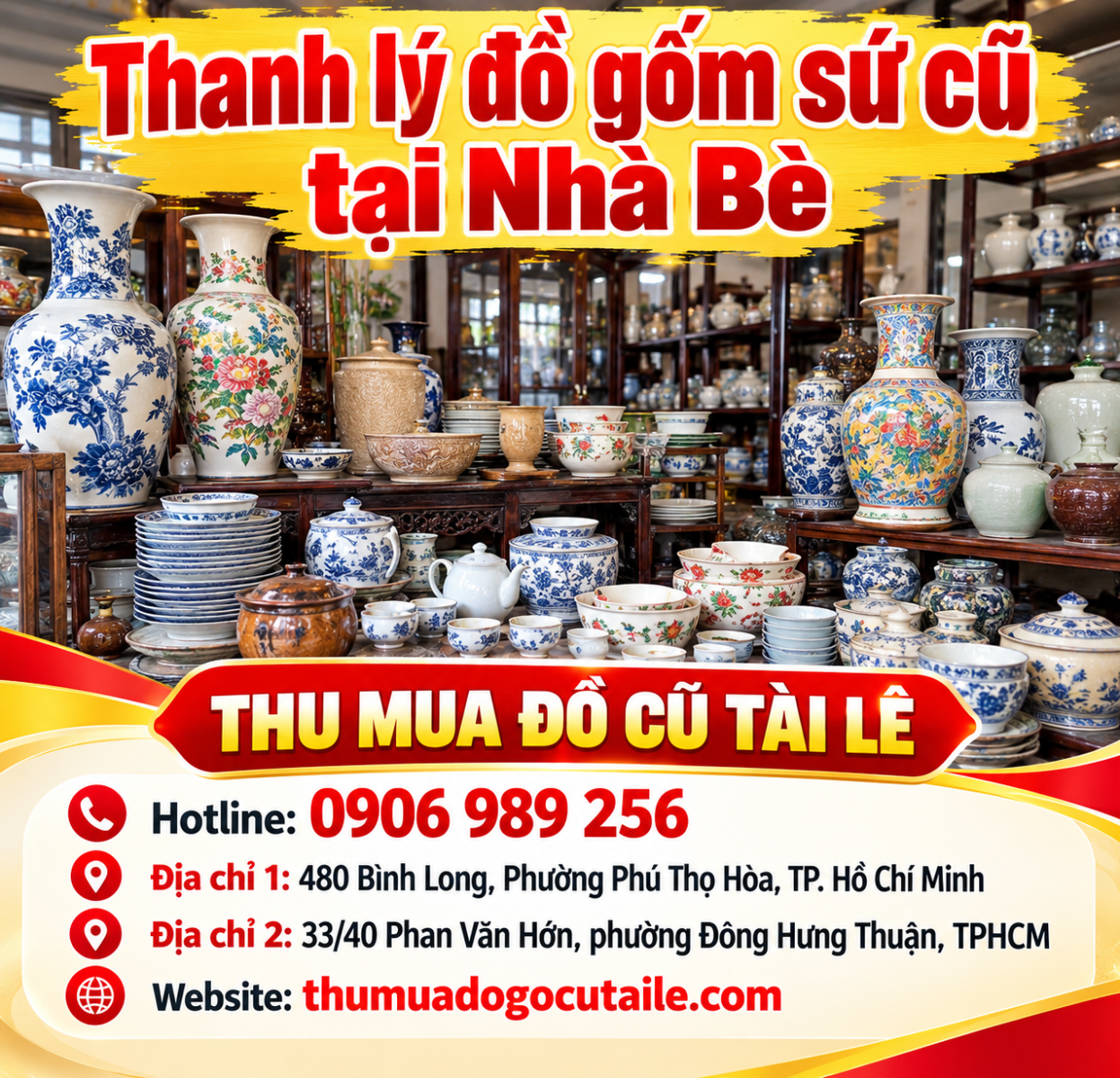 Thanh lý đồ gốm sứ cũ tại Nhà Bè