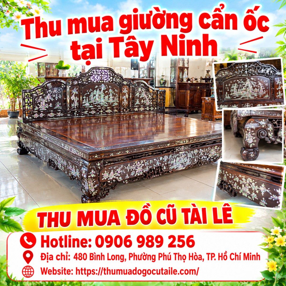 Thu mua giường cẩn ốc tại Tây Ninh