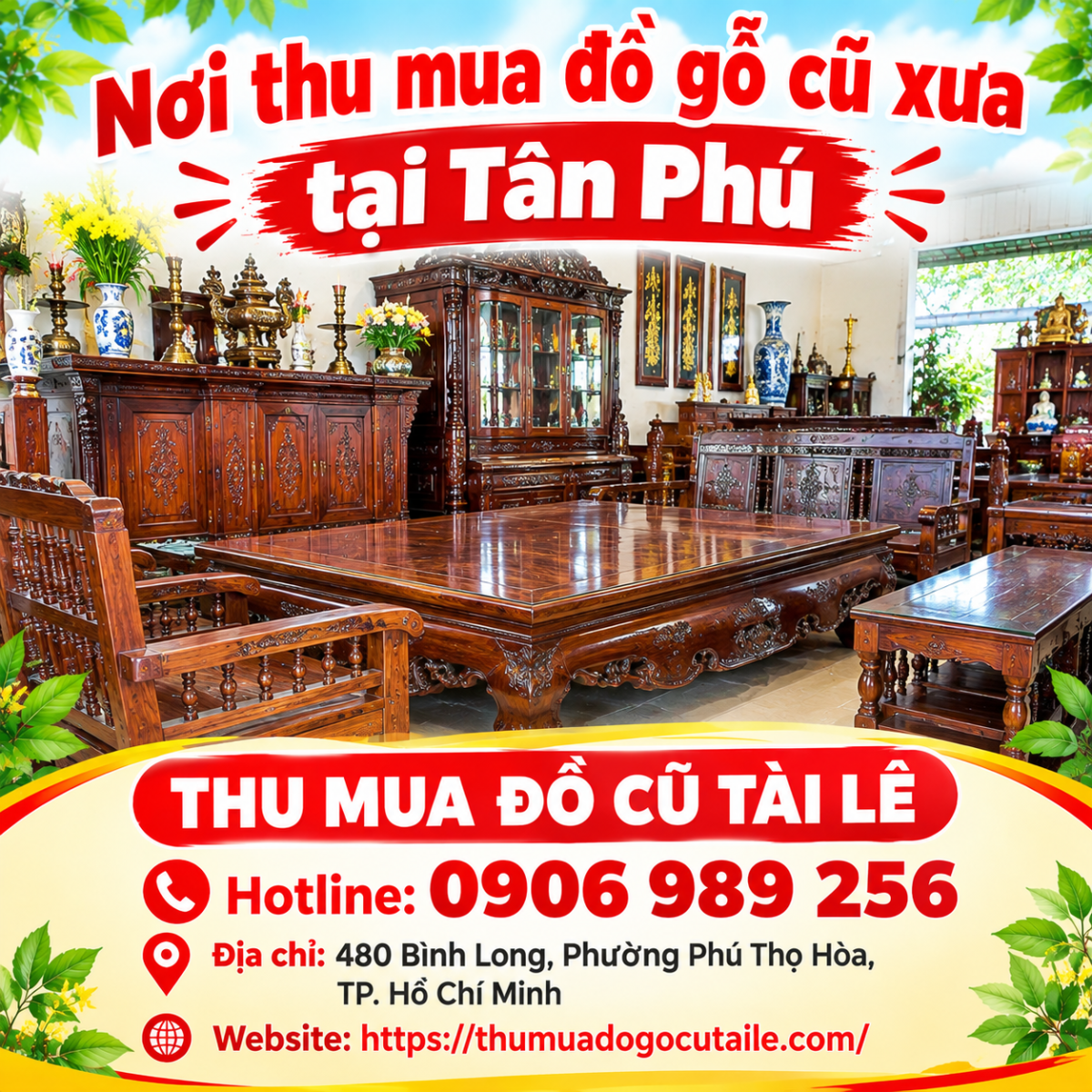 Nơi thu mua đồ gỗ cũ xưa tại Tân Phú