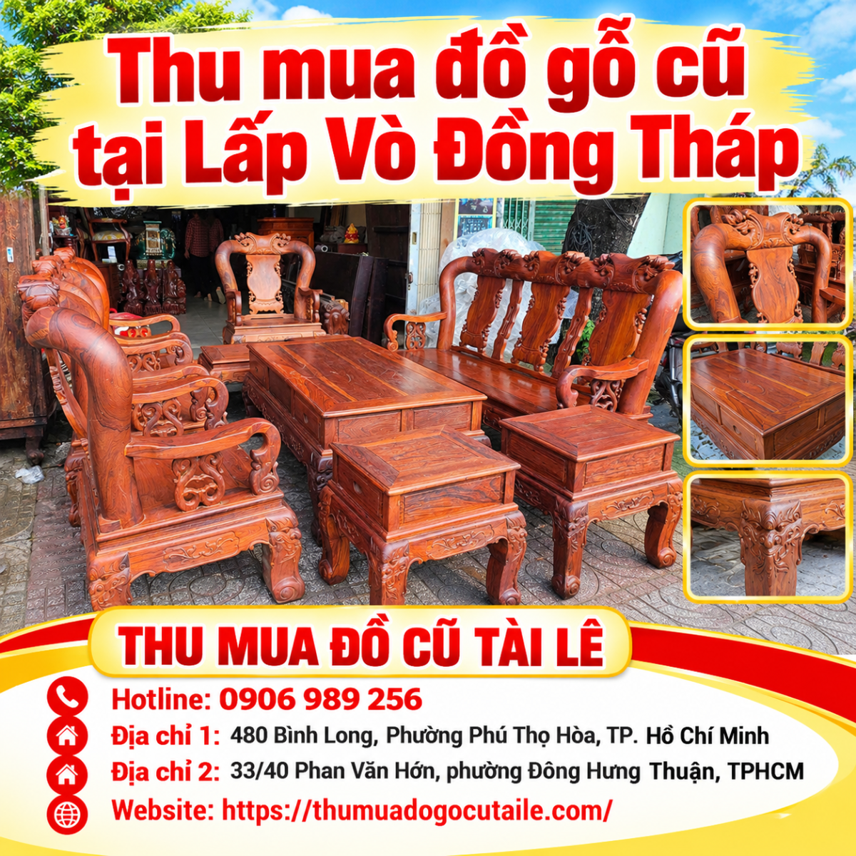 Thu mua đồ gỗ cũ tại Lấp Vò Đồng Tháp