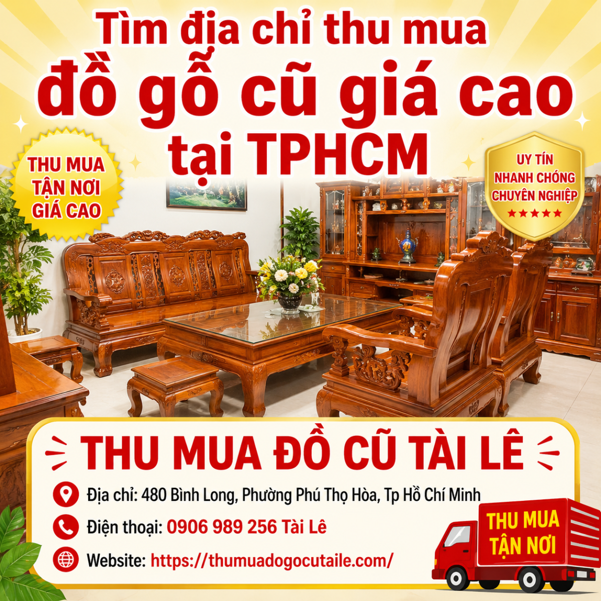 Tìm địa chỉ thu mua đồ gỗ cũ giá cao tại TPHCM