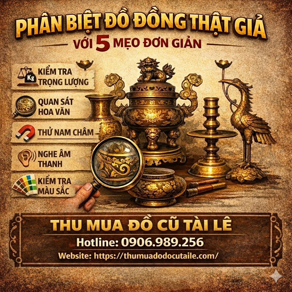 Phân biệt đồ đồng thật giả với 5 mẹo đơn giản