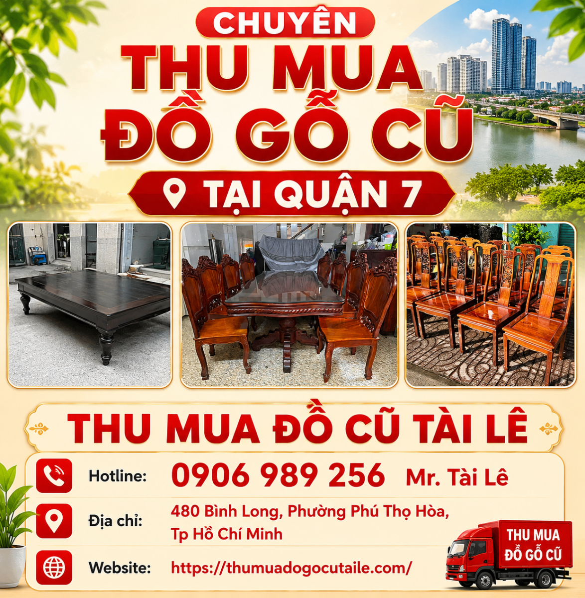 Chuyên Thu Mua Đồ Gỗ Cũ Tại Quận 7
