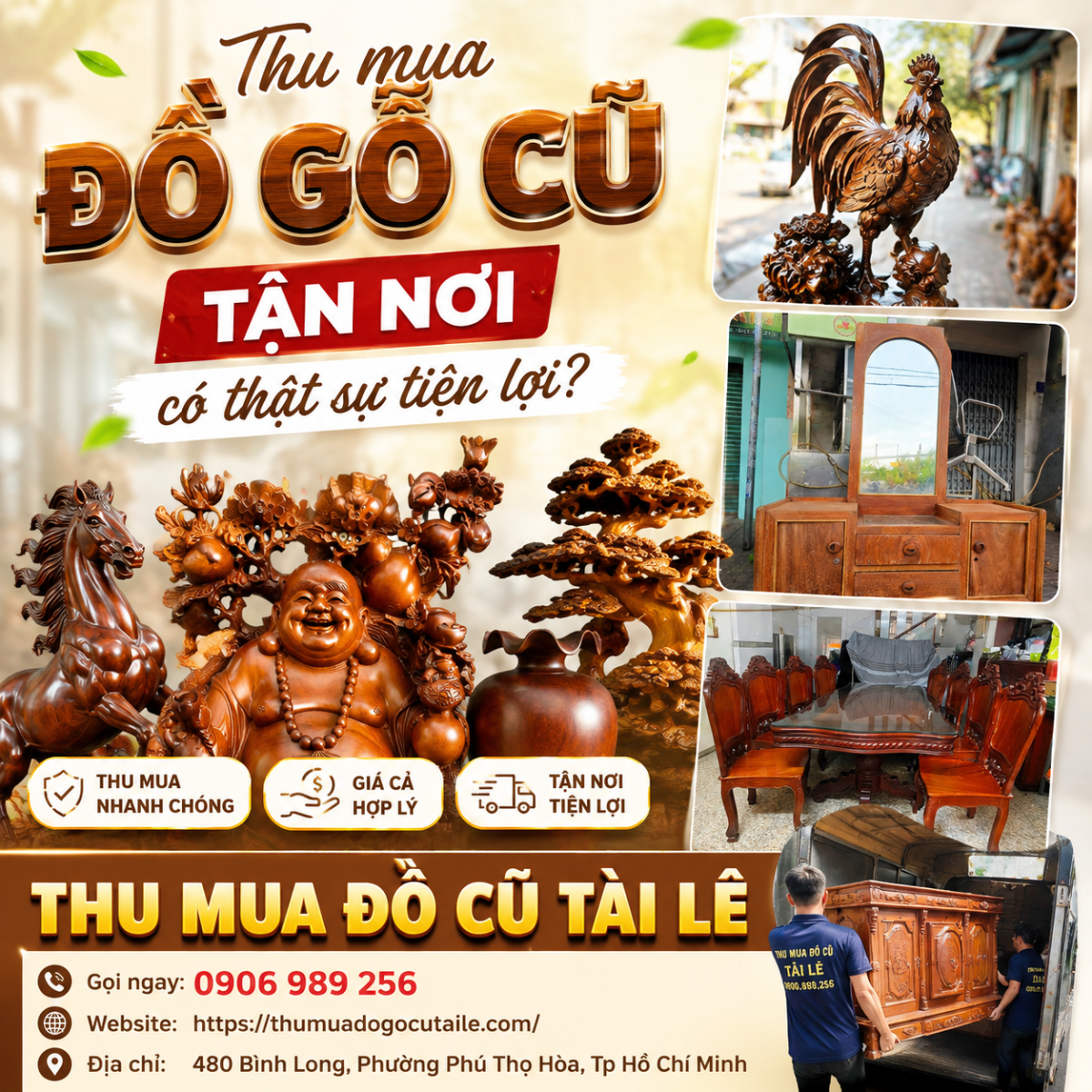 Thu mua đồ gỗ cũ tận nơi có thật sự tiện lợi?