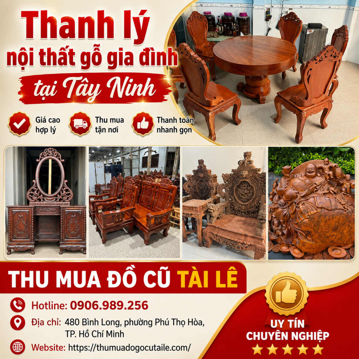 Thanh lý nội thất gỗ gia đình tại Tây Ninh