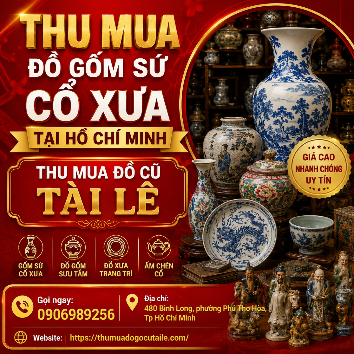 Thu mua đồ gốm sứ cổ xưa tại Hồ Chí Minh