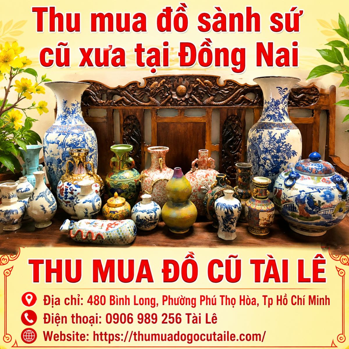 Thu mua đồ sành sứ cũ xưa tại Đồng Nai