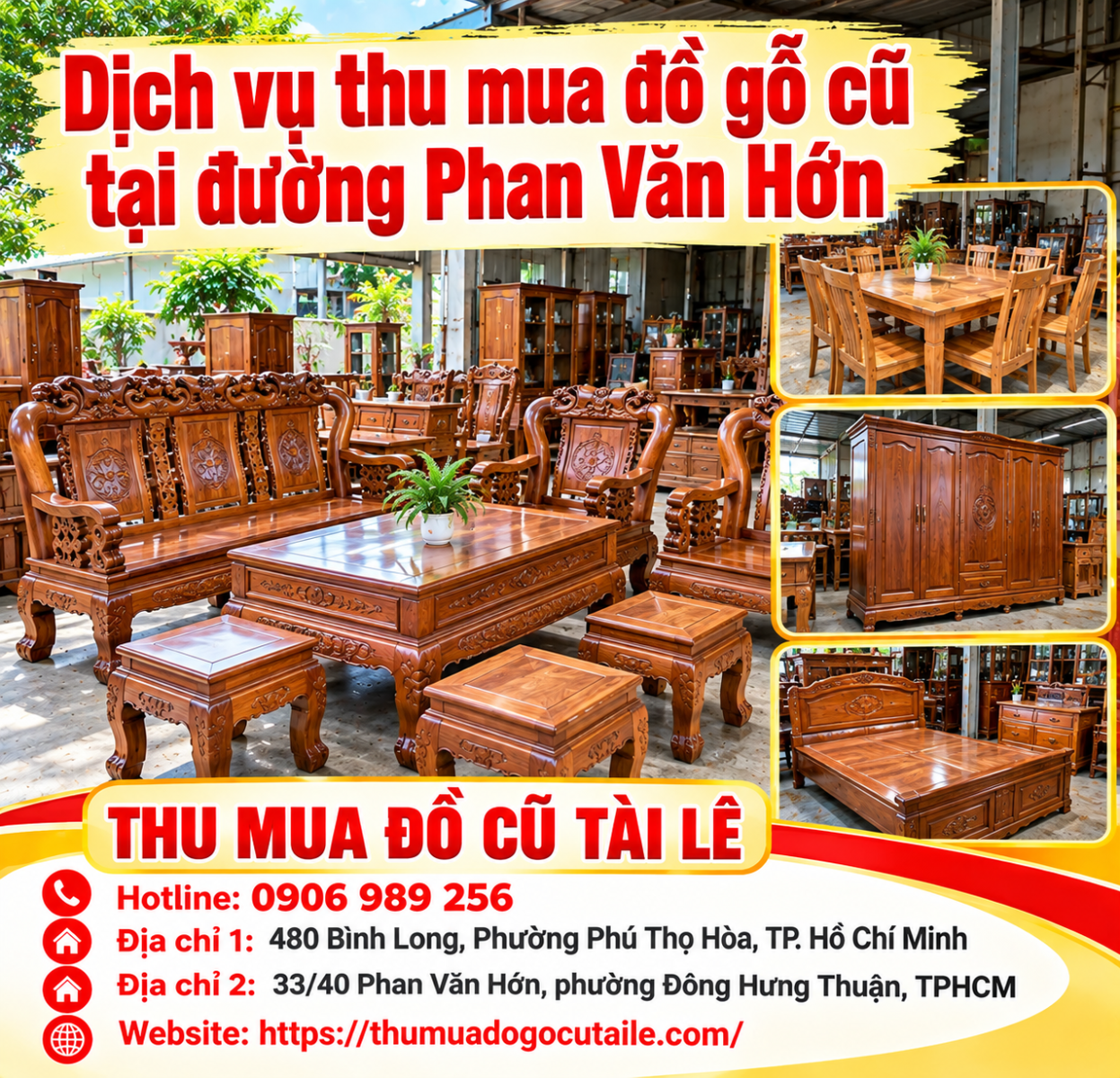 Thu mua đồ gỗ cũ tại đường Phan Văn Hớn