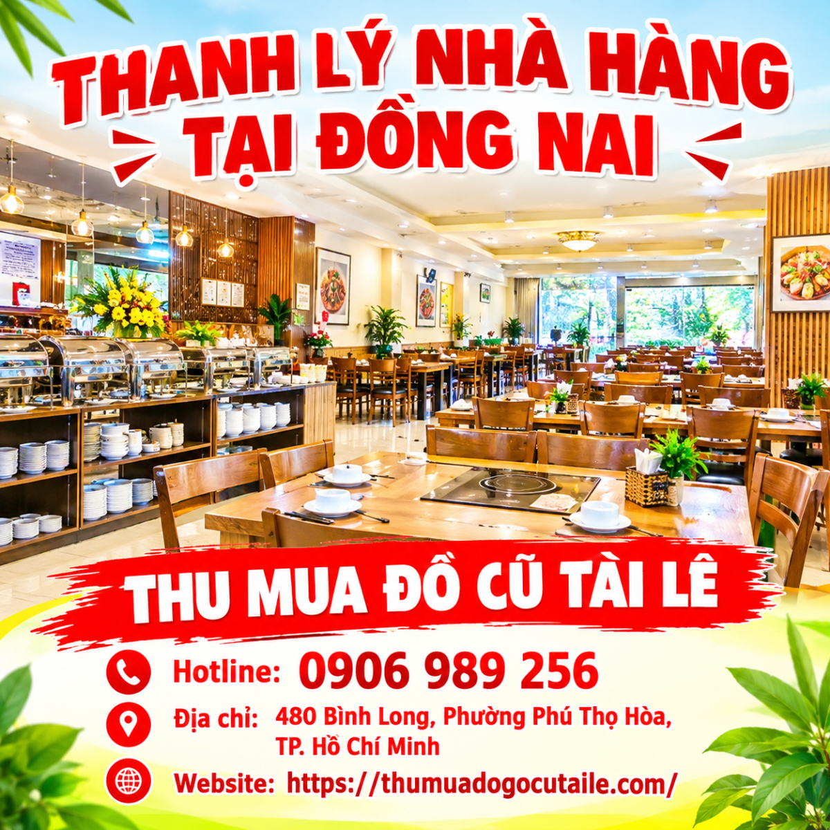 Thanh lý nhà hàng tại Đồng Nai