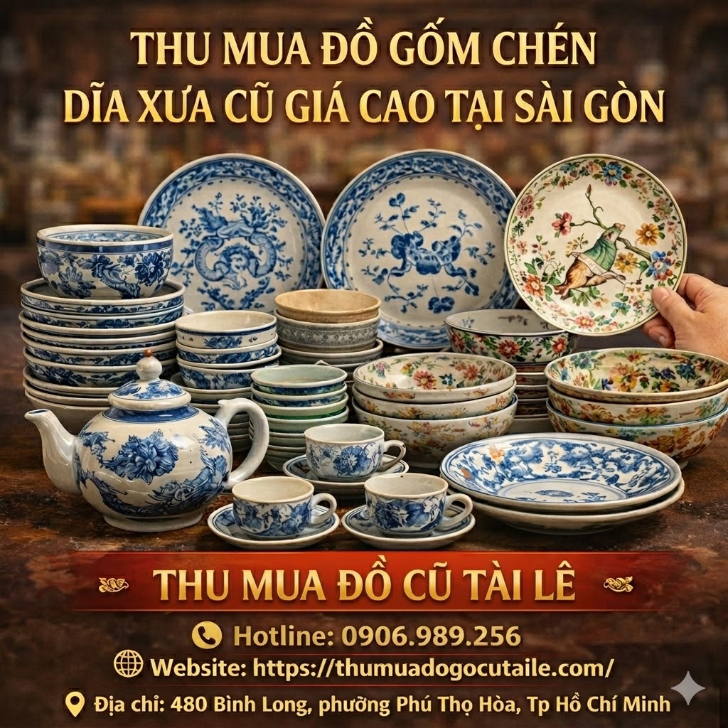 Thu mua đồ gốm chén dĩa xưa cũ giá cao tại Sài Gòn