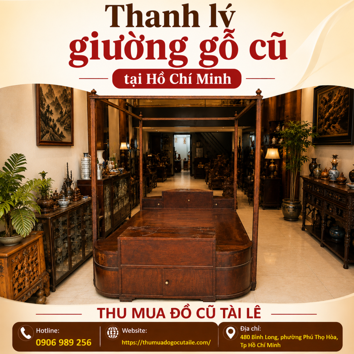Thanh lý giường gỗ cũ tại Hồ Chí Minh