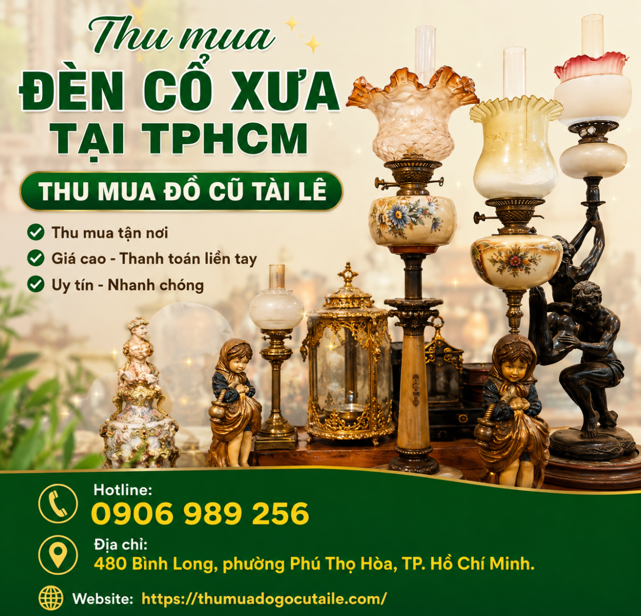 Thu mua đèn cổ xưa tại TPHCM