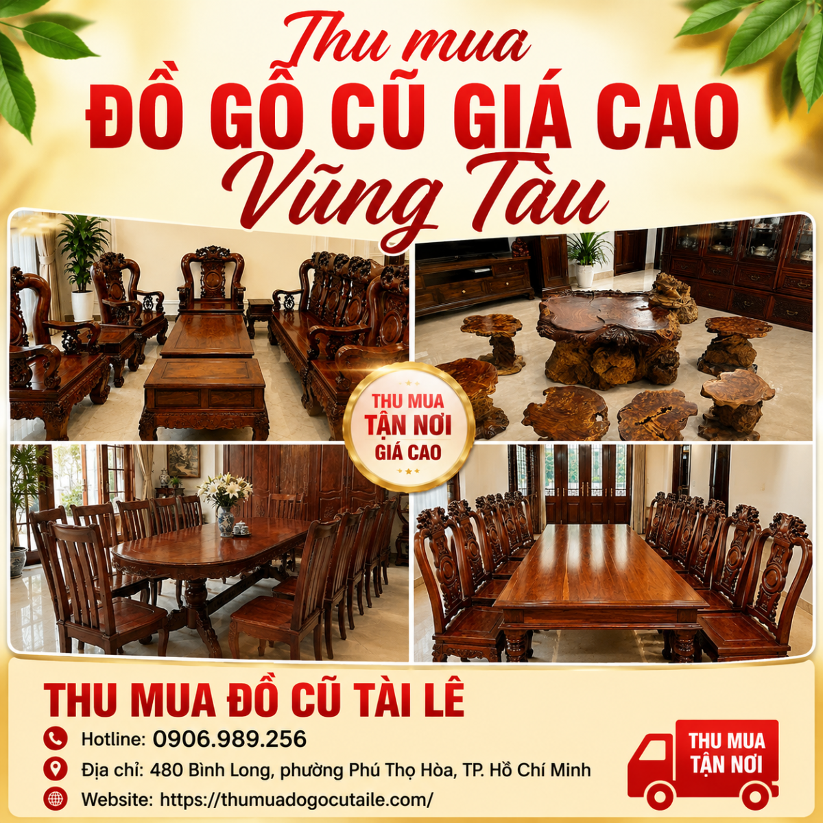 Thu mua đồ gỗ cũ giá cao Vũng Tàu