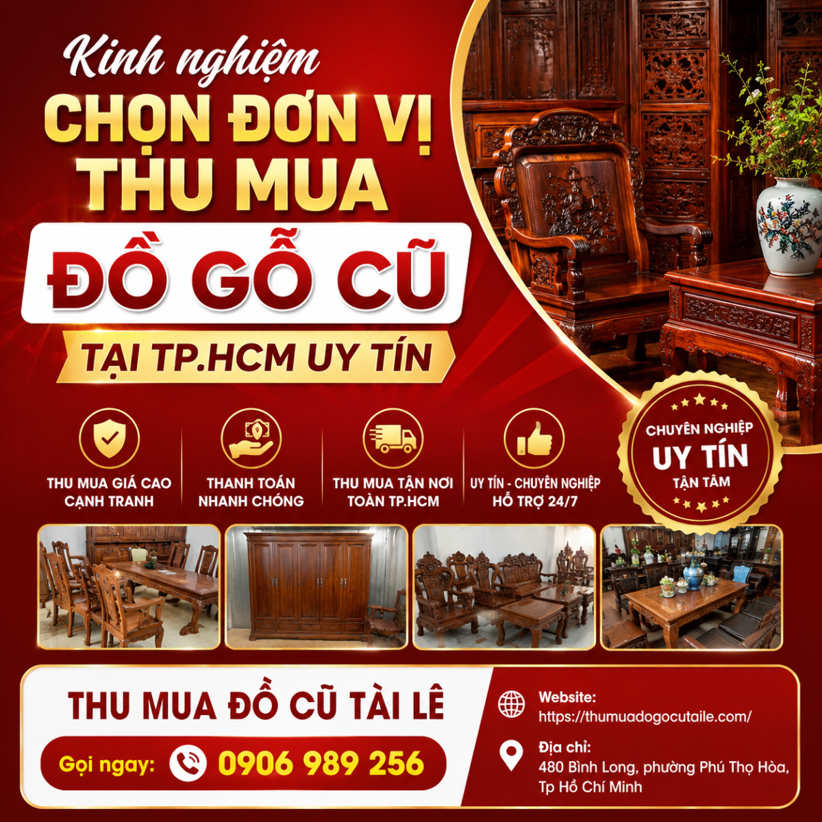 Kinh nghiệm chọn đơn vị thu mua đồ gỗ cũ tại TP.HCM uy tín