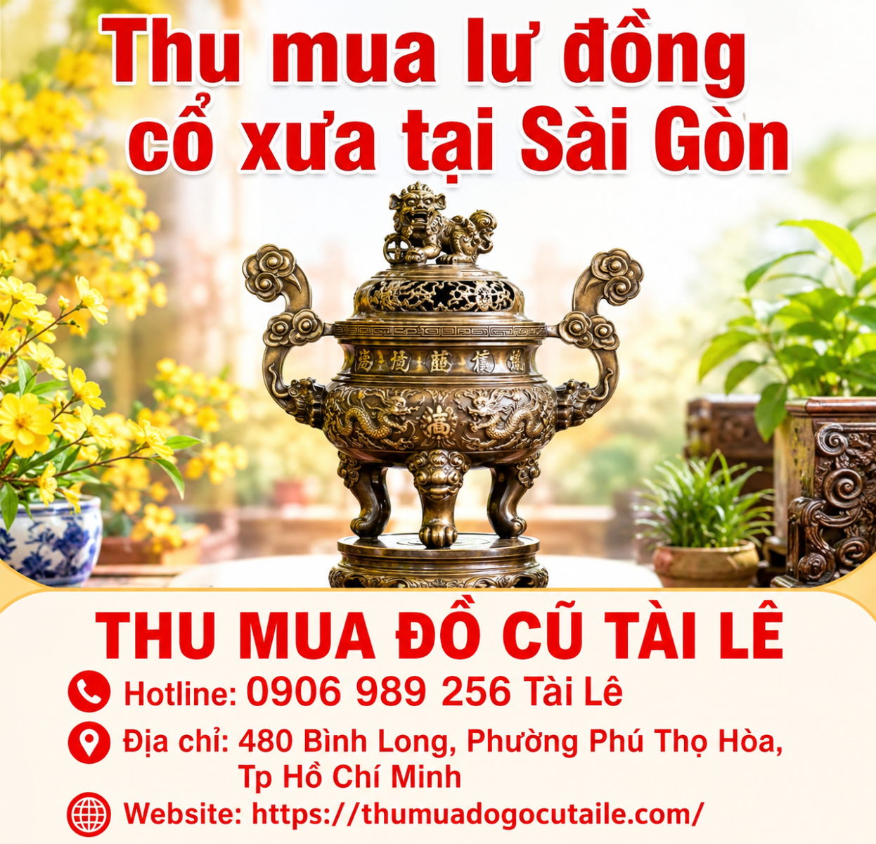 Thu mua lư đồng cổ xưa tại Sài Gòn