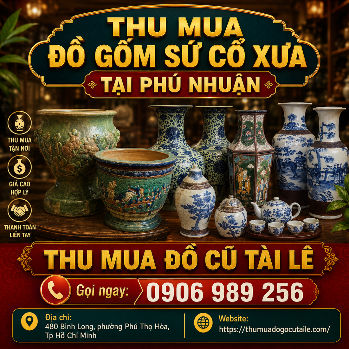 Thu mua đồ gốm sứ cổ xưa tại Phú Nhuận