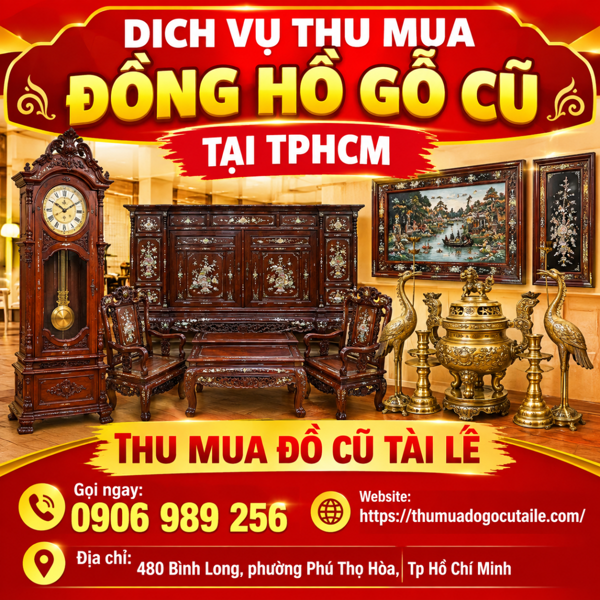 Dịch vụ thu mua đồng hồ gỗ cũ tại TPHCM