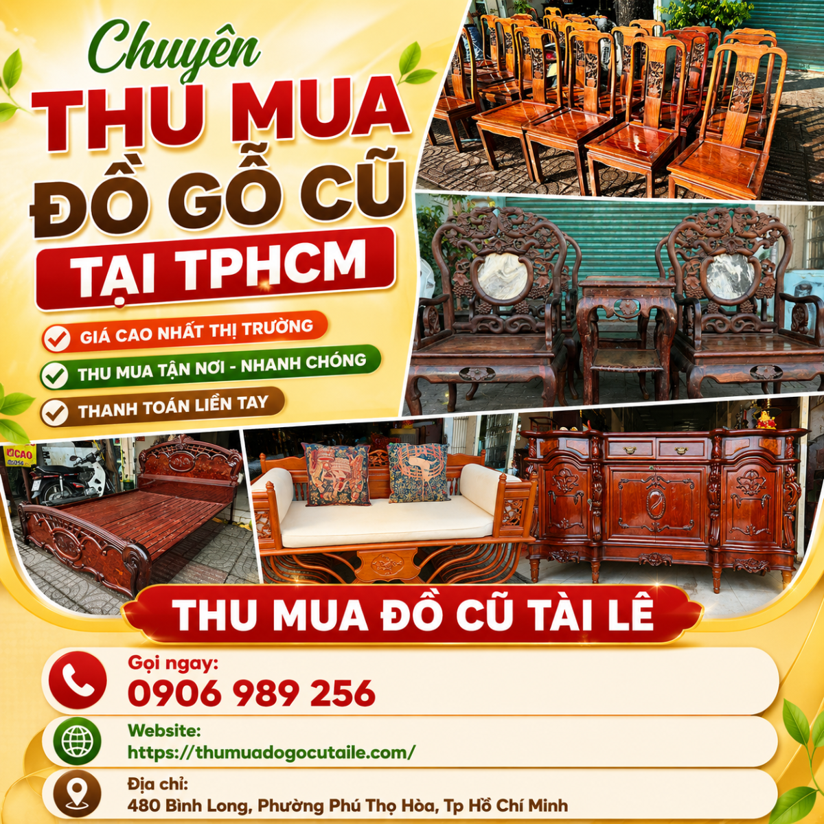 Chuyên thu mua đồ gỗ cũ tại TPHCM