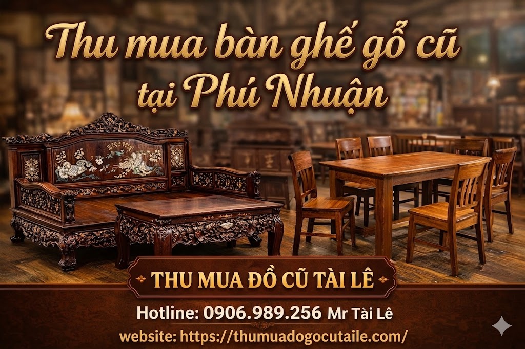 Thu mua bàn ghế gỗ cũ tại Phú Nhuận