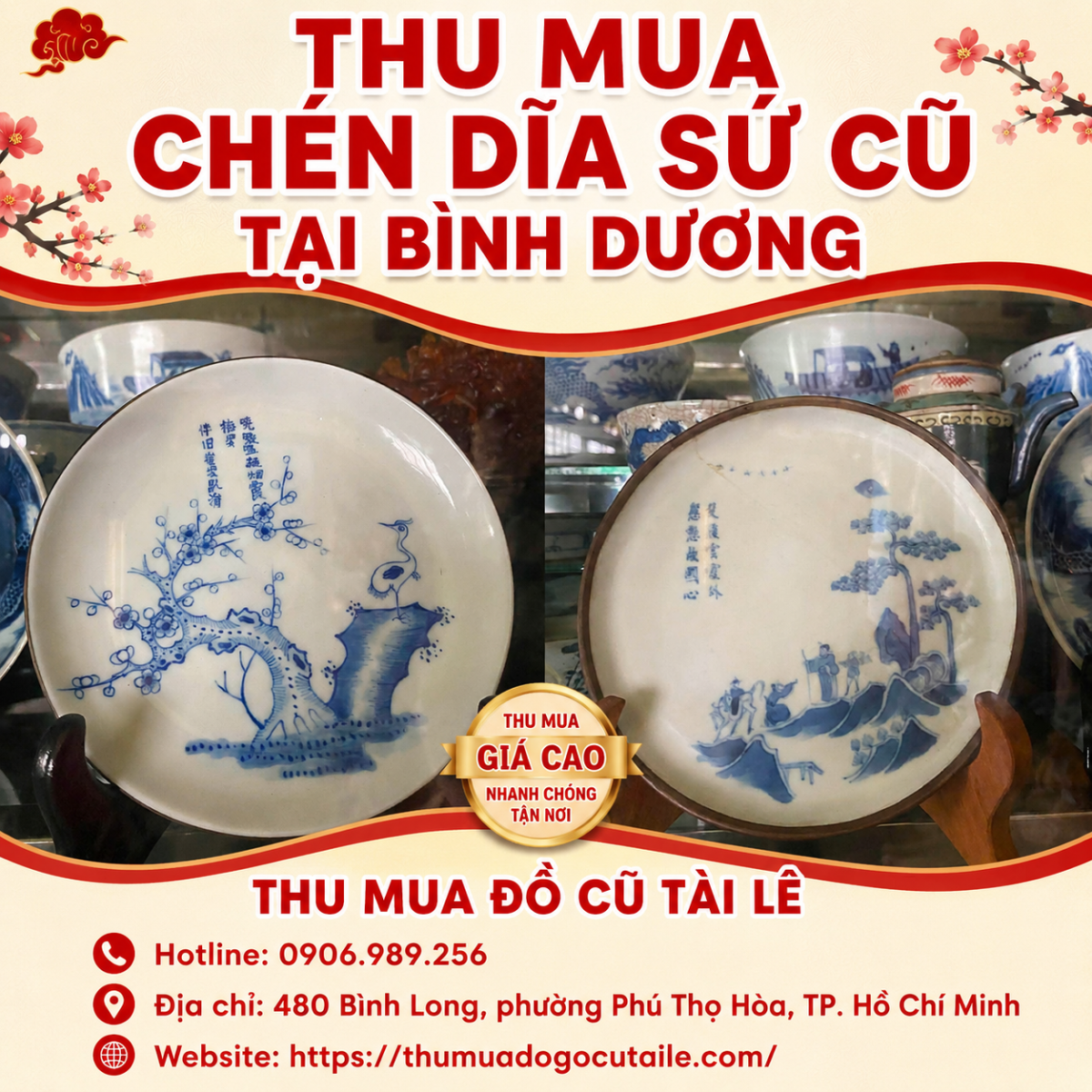 Thu mua chén dĩa sứ cũ tại Bình Dương