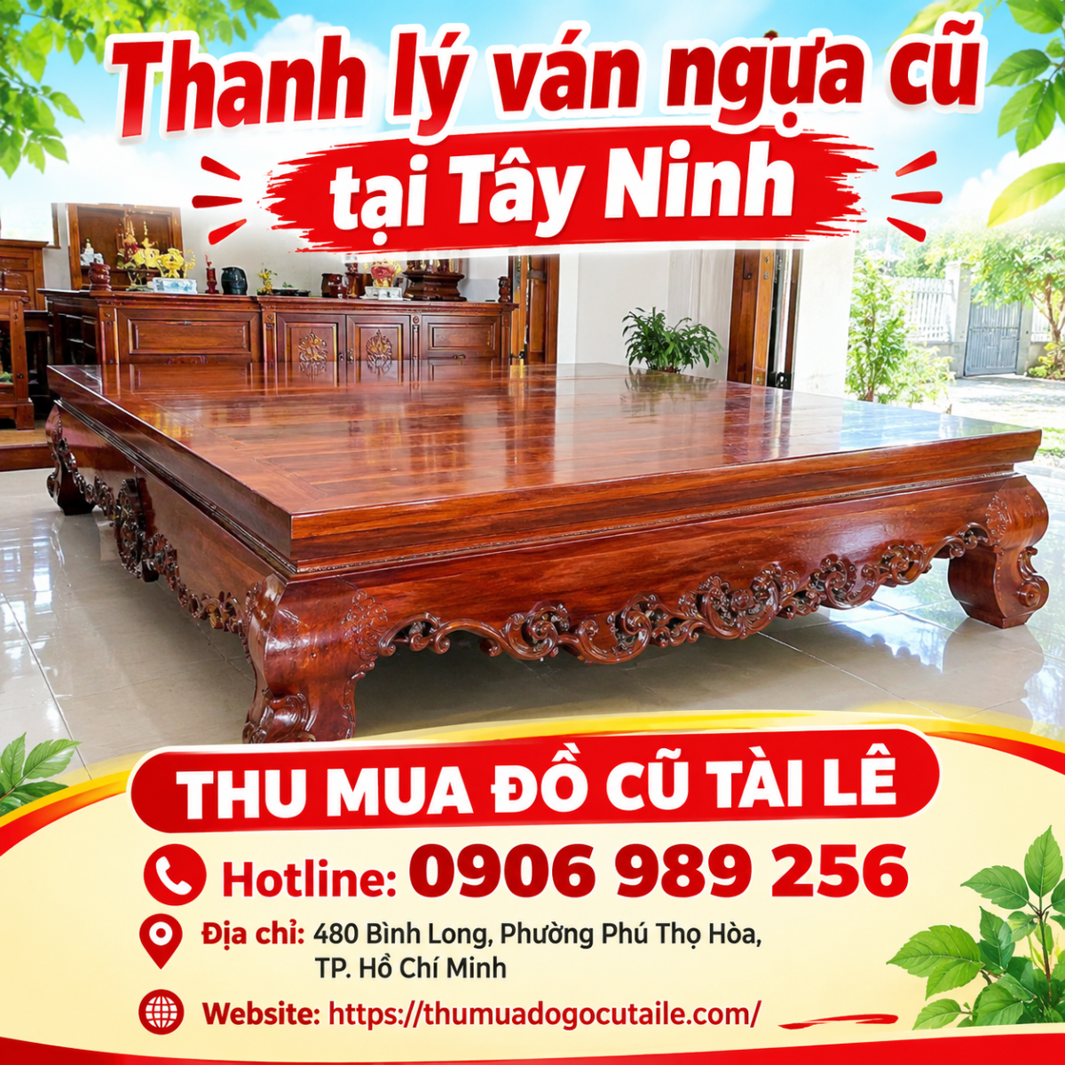 Thanh lý ván ngựa cũ tại Tây Ninh